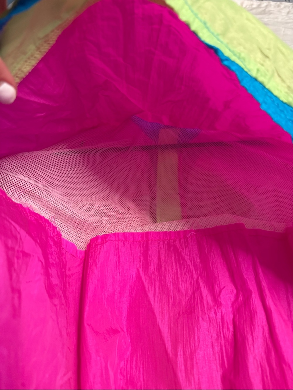 Forrester’s Vintage neon pink teal MEDIUM windbreaker jacket colorblock neon - Picture 6 of 10